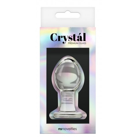 Прозрачная анальная пробка Crystal Medium - 7,6 см.