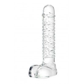 Стеклянный прозрачный фаллоимитатор Sexus Glass - 21 см.